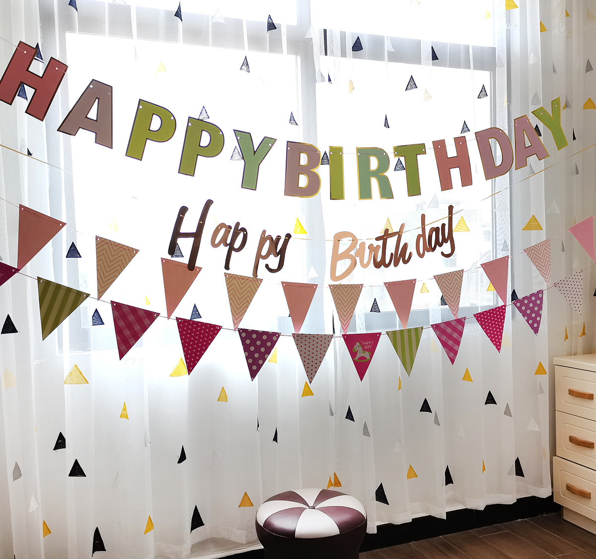 HAPPY BIRTHDAY拉旗