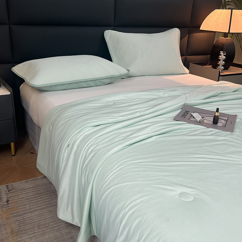 워터 그린 (A급 유아급 기계 빨 쿨 실크 여름 이불)