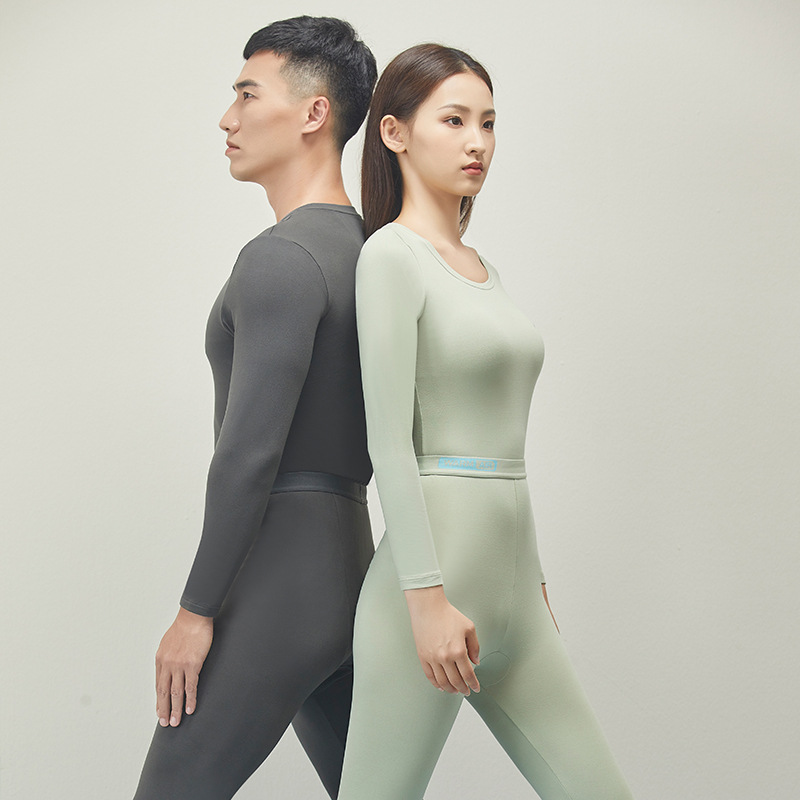 Venta al por mayor nuevo traje de ropa interior térmica de Hombre Ropa de Otoño de pareja pantalones largos traje de hombre y mujer calefacción temperatura constante terciopelo Otoño e Invierno