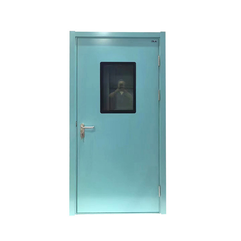 Puerta de pintura de madera maciza Escuela Hospital Ingeniería puerta interior puerta de dormitorio conjunto de puerta de habitación de aislamiento acústico conjunto completo puerta de madera maciza image 6
