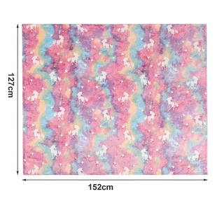 Double-sided flannel unicorn luminous luminous children's blanket fluorescent adhesive printing blanket summer air conditioning quilt spot