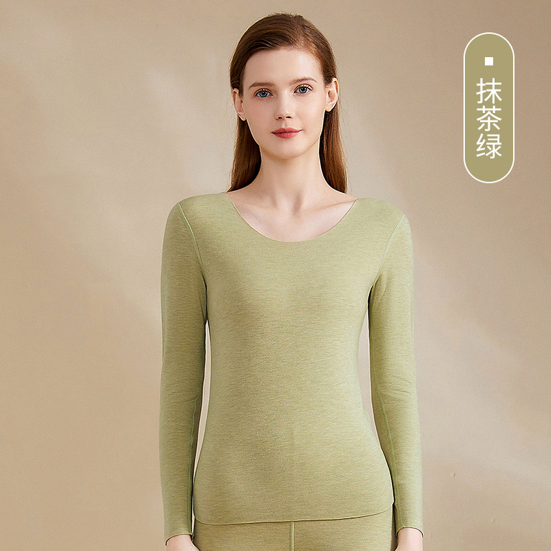 A級デロンカシミヤシルク蓄熱シームレス保温下着セット カップル向け 秋冬10A抗菌秋服秋パンツ