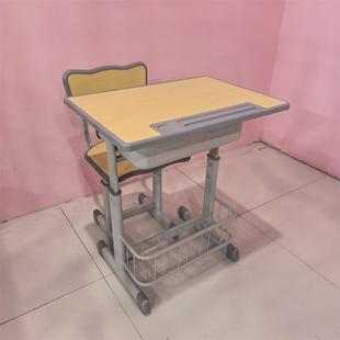School Desks and Chairs for Primary and Secondary School Students Single Double-Layer Desks Training Desks Tutoring Class Classroom Desks and Chairs