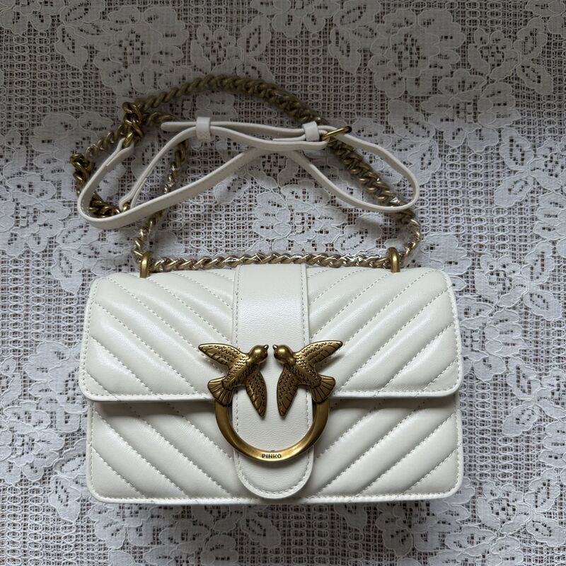 Italian Pinko Swallow Bag High 2025 Classic Sheepskin Twill Casual Square Bag Underarm Bag Crossbody Bag Italian Pinko Swallow Bag High 2025 Classic Sheepskin Twill Casual Square Bag Underarm Bag Crossbody Bag