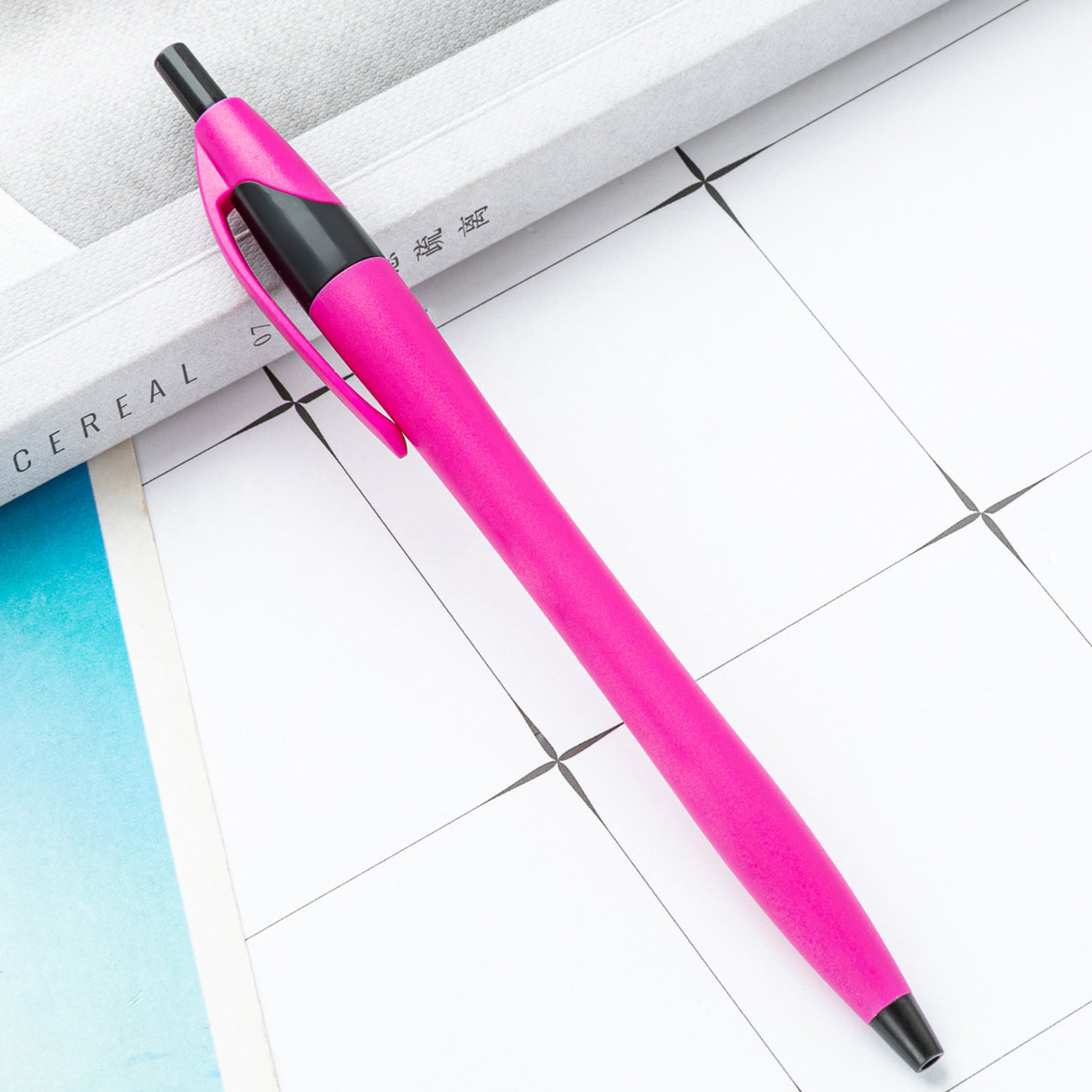 Bolígrafo de plástico multicolor con bolígrafo imprimible logo esmerilado calabaza javelina bolígrafo de publicidad barra delgada bolígrafo de promoción de regalo