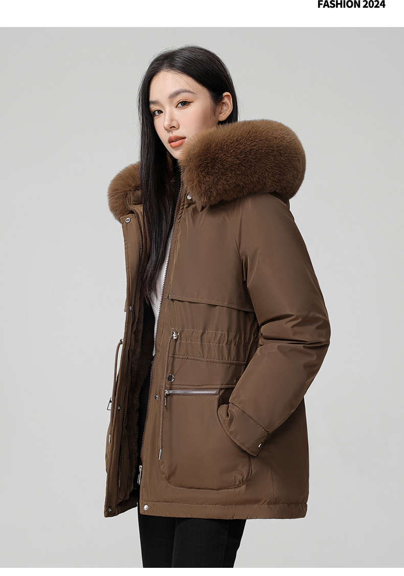 Foreign trade plus veet overcomes women's long 2024 new winter style jacket, slimming and thickening cotton coat, small_voghion.com