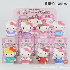 换装日记KT系列手办可爱公仔三丽鸥家族kt猫扭蛋玩具摆件批发