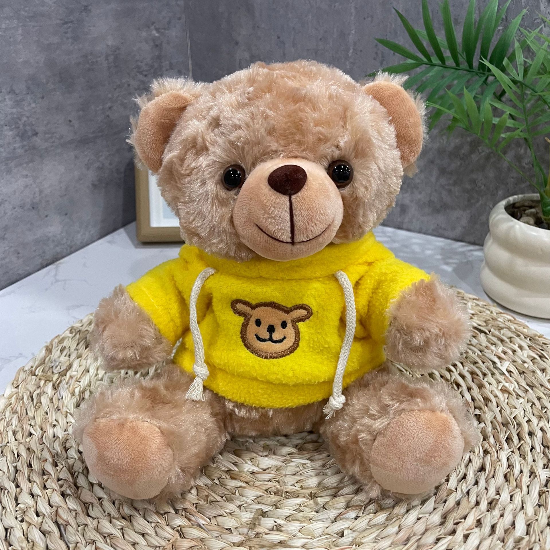 Teddy Bear se puede imprimir LOGO evento de vacaciones muñeca regalo para el hogar adornos de escritorio abrazar juguetes de peluche