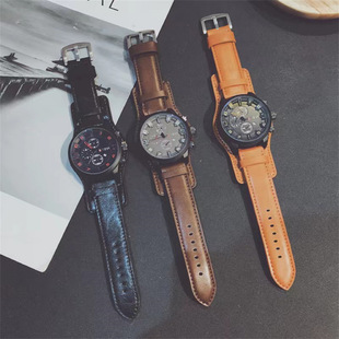 Ka Ren Men's Large Dial Belt Trendyy Outdoor Sports Watch European and American Watch Large Dial Hot Model Wholesale
