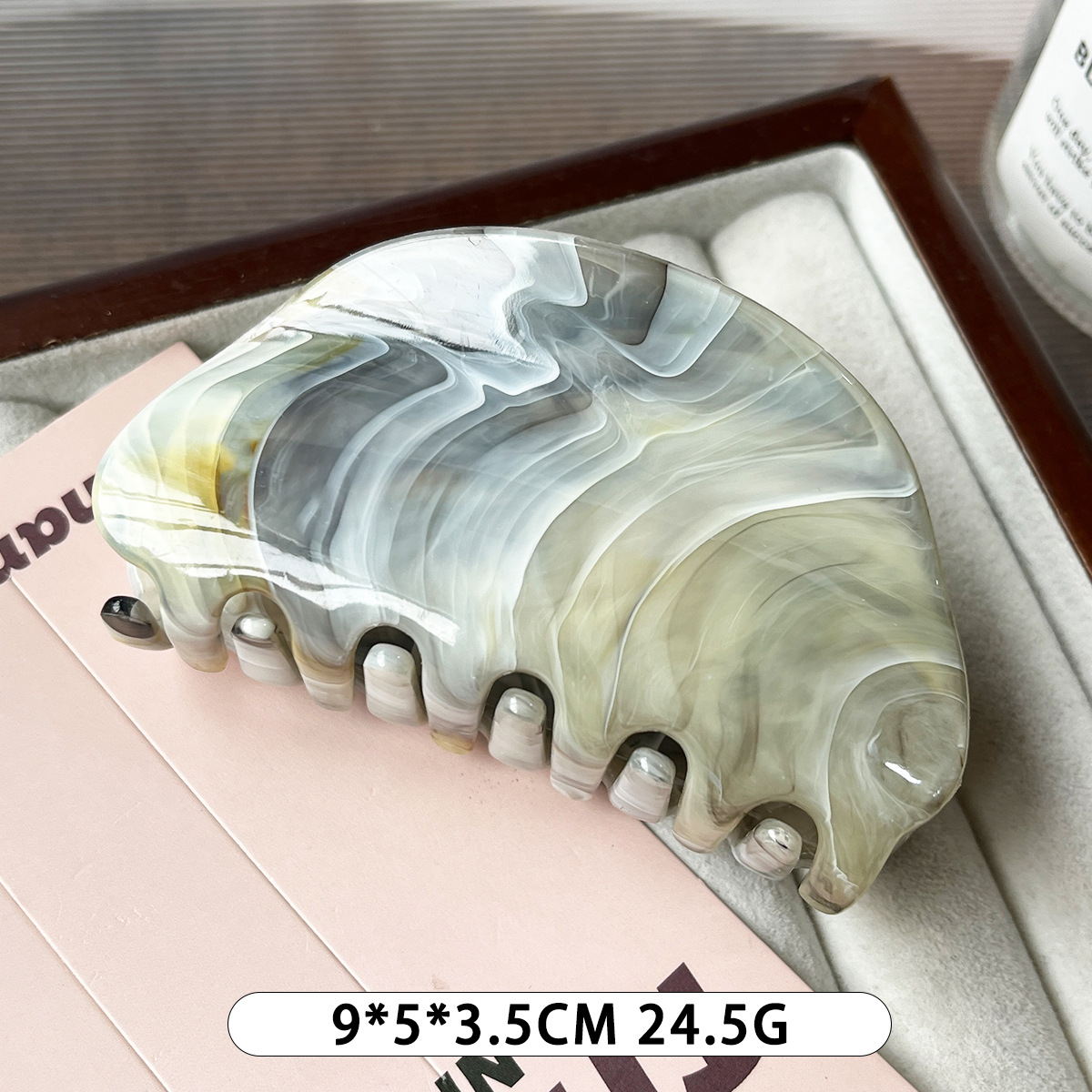 Romántico suave elíptico simple estilo cabello atrapar hermoso diseño de personalidad pequeño tiburón fresco lindo clips mujer