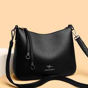 Women's 2025 New European and American Retro Fashion Shoulder Crossbody Handbag Soft Leather Cross-border Foreign Trade Wholesale Small Square Bag