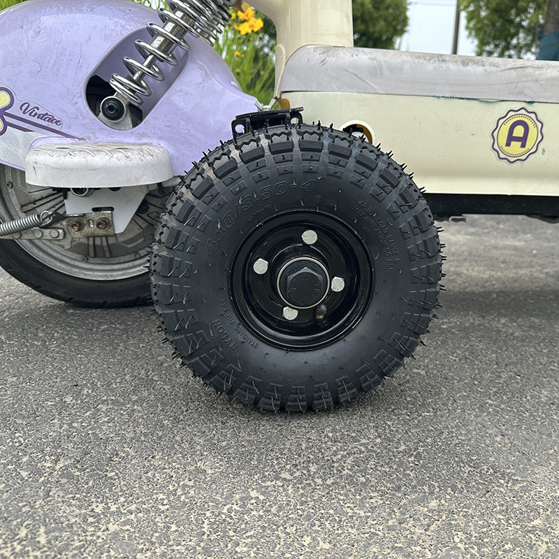 Electric Vehicle Auxiliary Wheels, Anti-Fall Wheels for Electric Bikes, Additional Balance Wheels for Electric Bicycles, Anti-Slip 10inch Inflatable Wheels