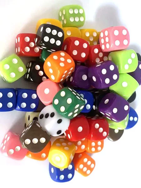Wholesale 16MM rounded color dice acrylic mahjong leisure bar KTV supplies solid color points sieve