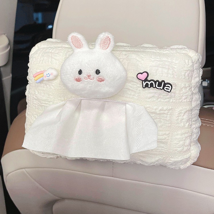 Caja de toallas de automóvil encantadora sensación de alto nivel de automóvil extracción de papel bolsa colgante brazalete sombrilla toallas de papel decoración interior