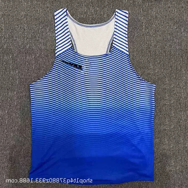Men's athletic tank top for running, marathon, cross-country, mesh seamless quick-dry breathable training tank top, foreign trade elastic