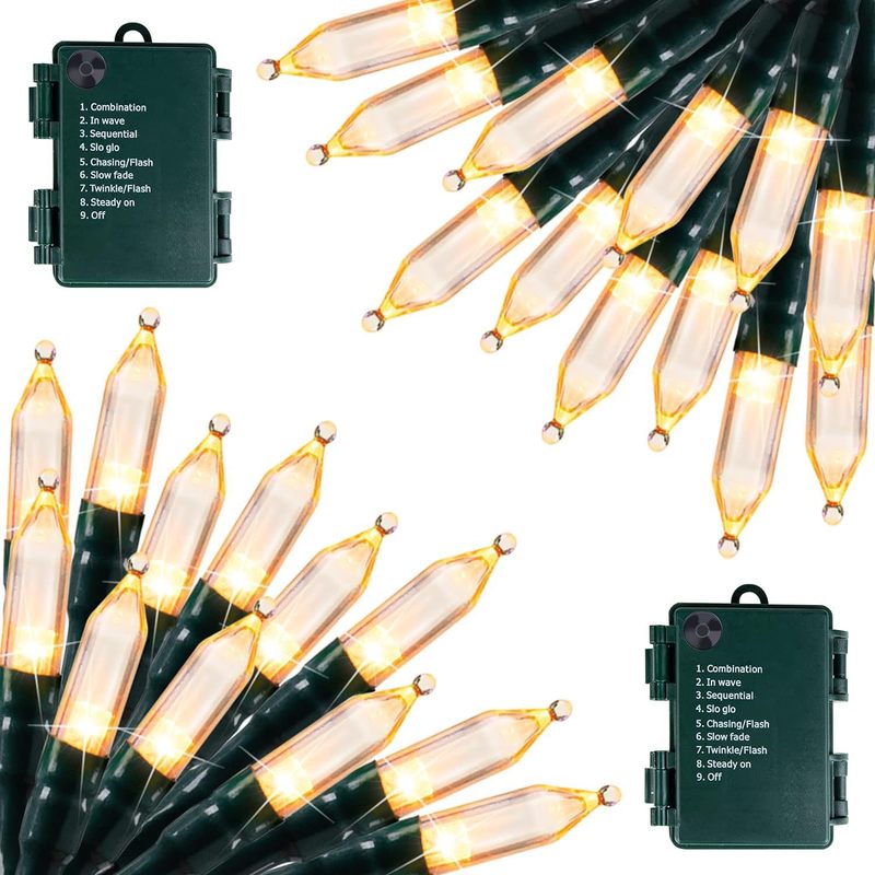 Cross-Border Pointed Bubble Light String Outdoor Waterproof Battery Box Style Pull-Up Bubble Christmas Lights Starry Sky Decorative Lights Atmosphere Lights