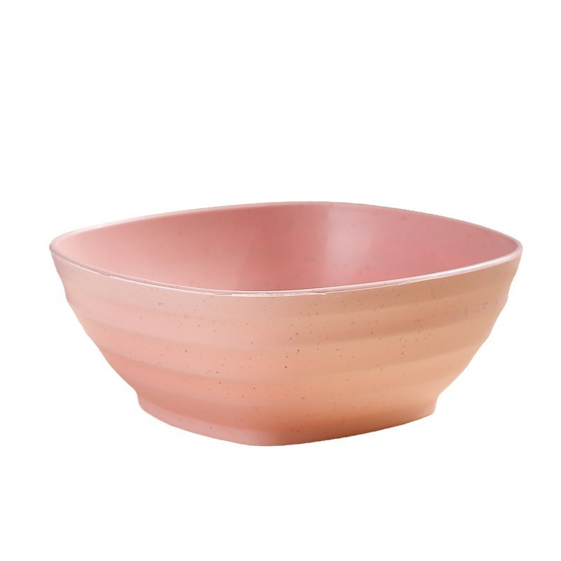 Tazón cuadrado de 5.5 pulgadas, juego de 4, tazón cuadrado para sopa de 500 ml color trigo, tazón para niños, irrompible, tazón para comer en el hogar, tazón para agua con azúcar