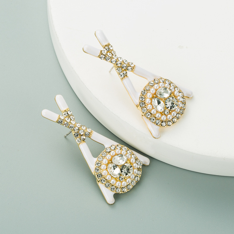 Simple Alloy Cross Geometric Earring display picture 5
