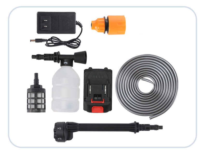 Wireless High-Pressure Car Wash Water Gun, Lithium Battery Rechargeable Portable Car Wash Machine, Powerful Car Wash Tool, High-Power Shoe Cleaning Spray Gun