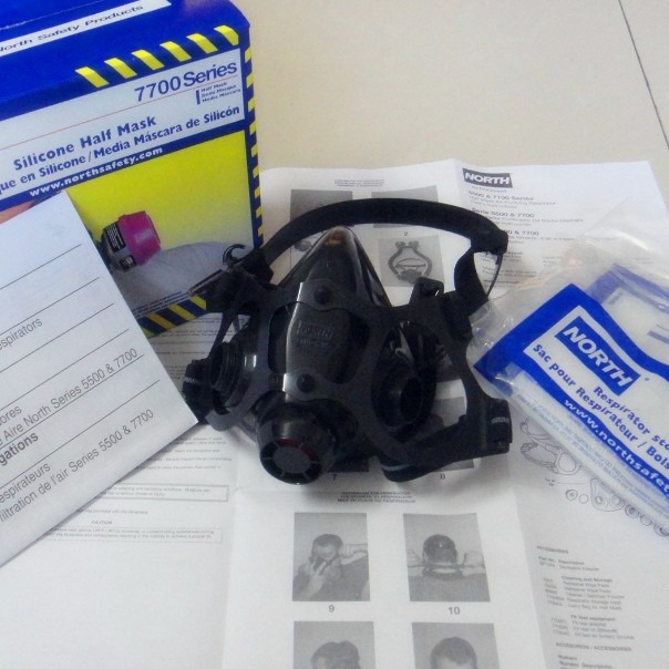 霍尼韦尔770030M防毒面具 硅胶民用防化口罩 双滤盒防护面罩