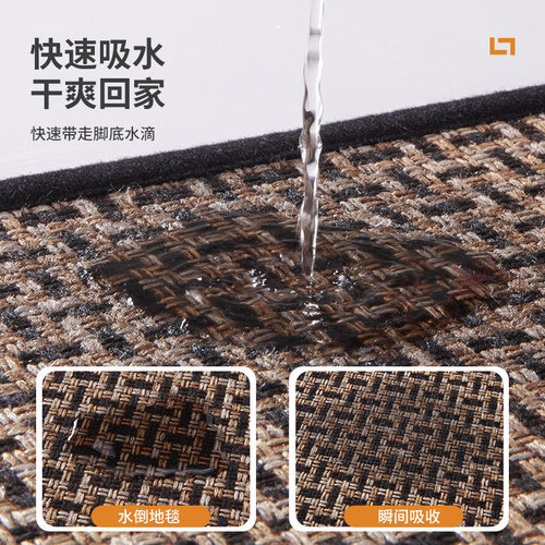 Household entrance floor mats, entrance door mats, living room entrance hall, retro light luxury carpets, door door stain-resistant anti-slip mats