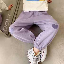 女童裤子2025新款宽松洋气灯笼裤子春秋儿童运动休闲洋气裤子潮
