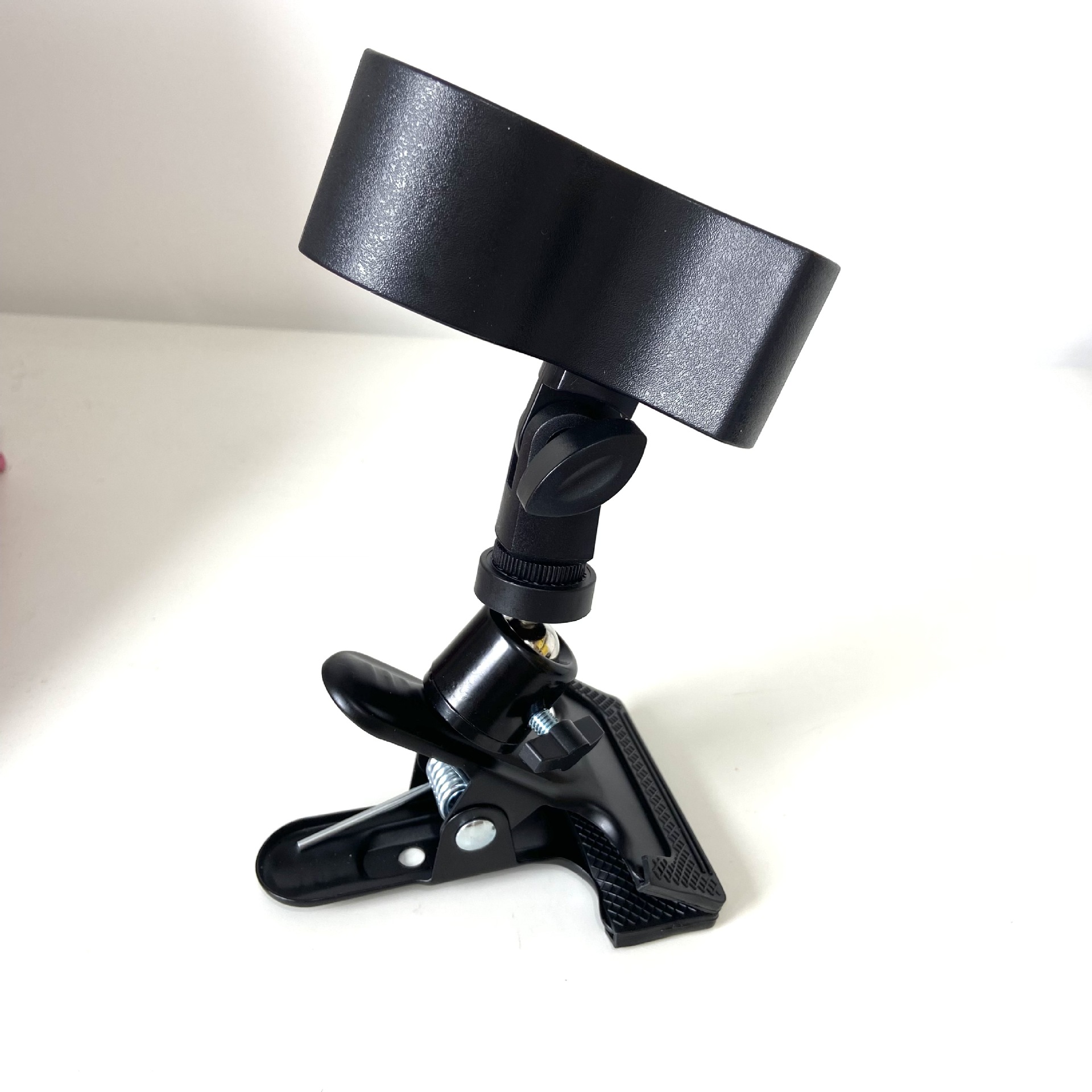 360 rotating metal pan-tilt powerful clip desktop template pvc fixed ram hair dryer mobile phone clip microphone clip