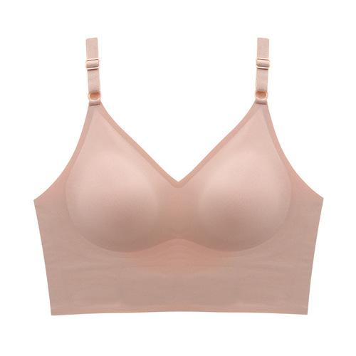 U-shaped beautiful back bra, no steel ring, all-in-one, thin, large breasts, smaller breasts, large size fat mm, 200 pounds, no trace