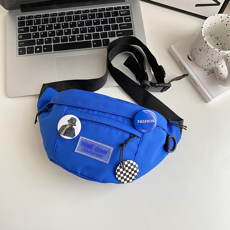 Marca de moda bolso de pecho japonés de los hombres ins bolso de hombro simple bolso de la cintura mochila bolso de hombro pequeño bolso de mensajero de estudiante simple de las mujeres