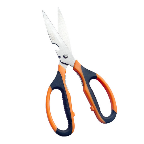 Japanese and American kitchen scissors household stainless steel multi-functional powerful chicken bone scissors for large food killing fish and meat