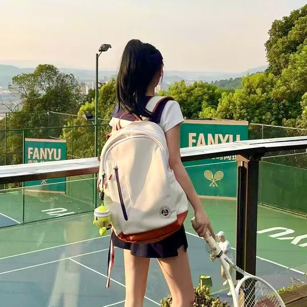 Co-branded tennis backpack, badminton bag, backpack for men and women, large-capacity multifunctional travel bag, school bag