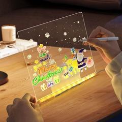 子供の DIY 発光描画ボードアクリル透明書き込みボードメッセージボード発光描画と書き込みの屋台ディスプレイ