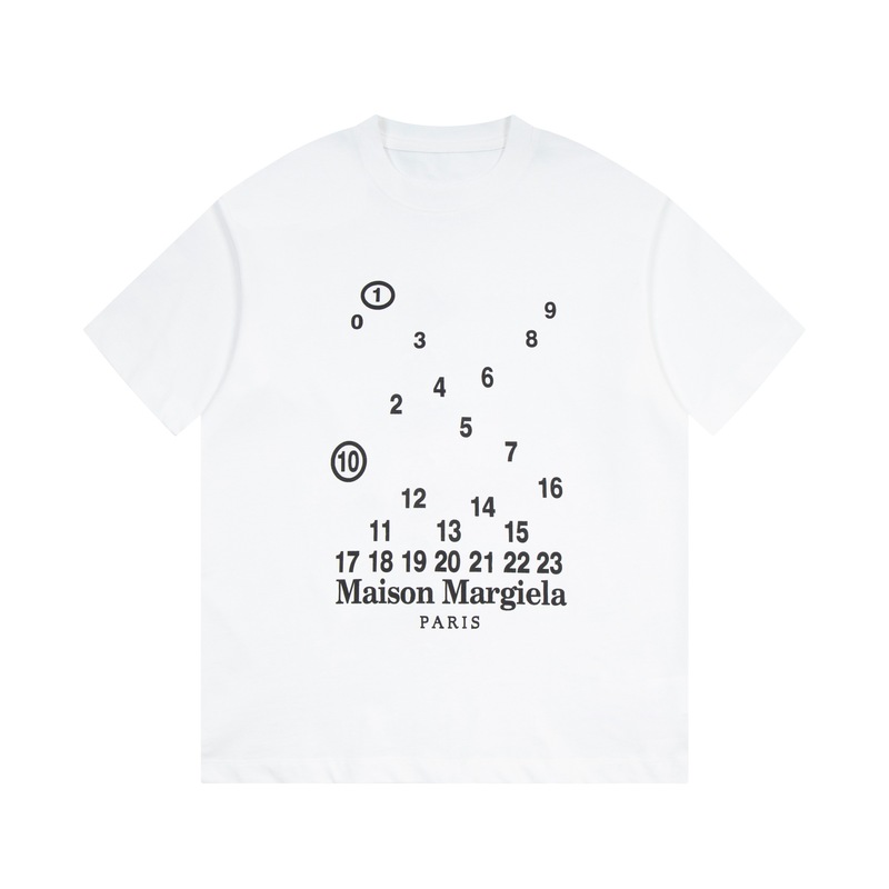 マギラスタイルMM6半袖連名金破れ穴刺繍小衆ゆるい男女tシャツmalsonmarglela|undefined