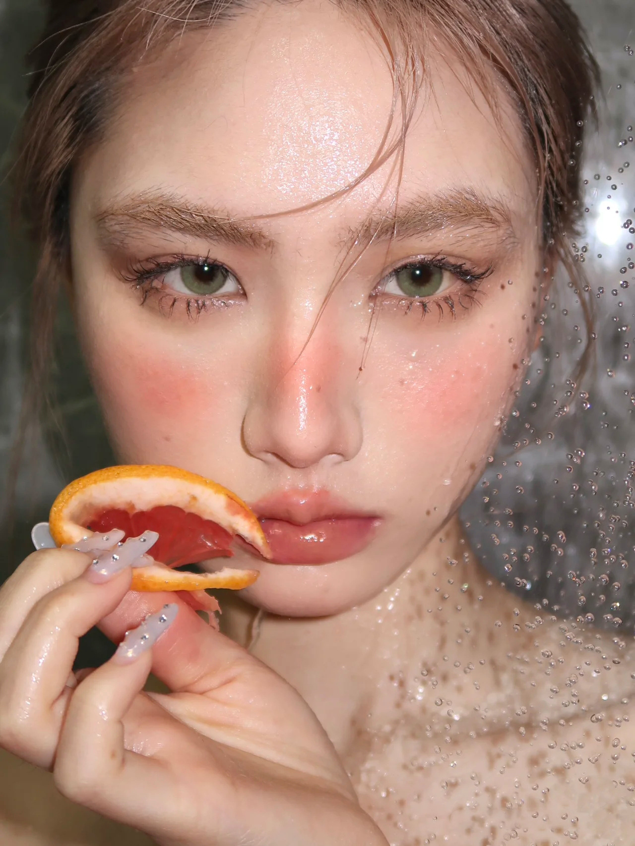 Cross-border DAIMANPU small baby bottle mirror lip gloss, water light glass jelly lip, affordable domestic milk tea lipstick lip gloss details Picture