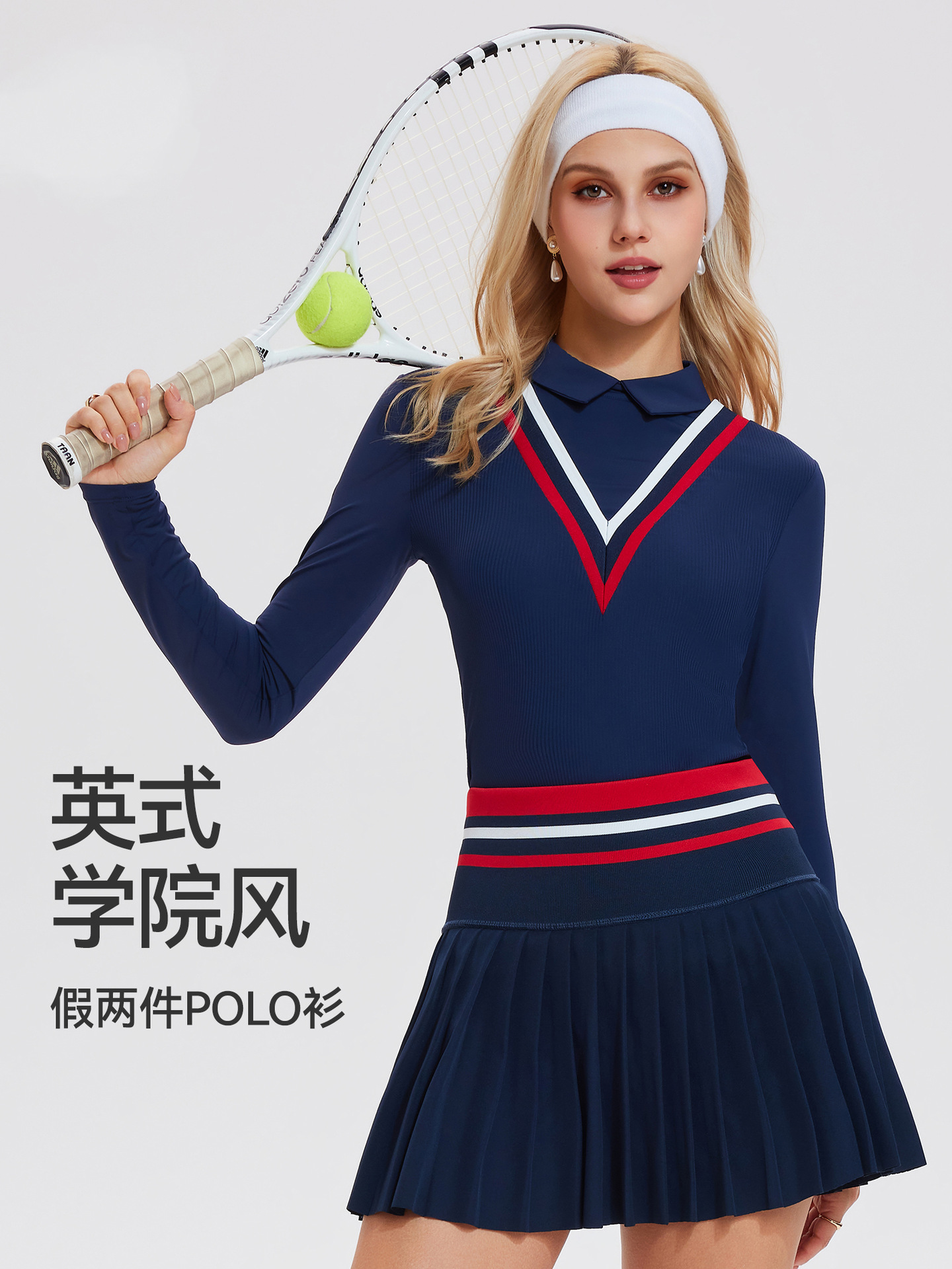 Caijue transfronterizo amazon nueva camiseta de mujer nueva profunda V ropa de tenis casual al aire libre camiseta polo