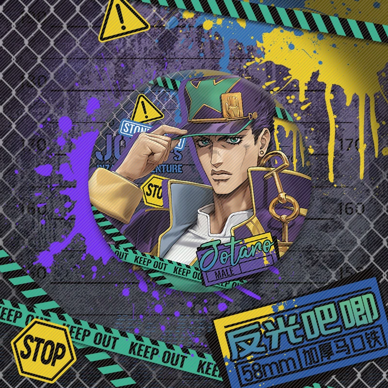 Бейдж с отражающим рисунком сериала JOJO Sea of Stone, Ji Guzi, значок, двумерный Xu Lun, Jotaro, Анна Суй, подвеска значка
