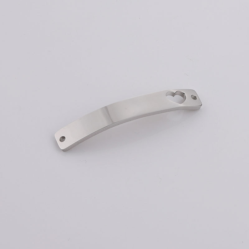 Valentine'S Day Festival 1 Piece 1.5*6*39mm 304 Stainless Steel PVD Coated Real Gold Plated Customization Laser Engraving Heart Shape Rectangle Pendant DIY Jewelry Accessories