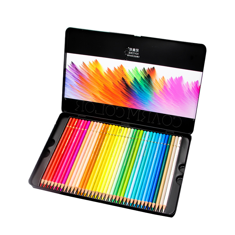Lápiz de color Nioni 48 colores solubles en agua pincel de plomo profesional de pintura a mano 72 colores pintura de plomo de color al aceite