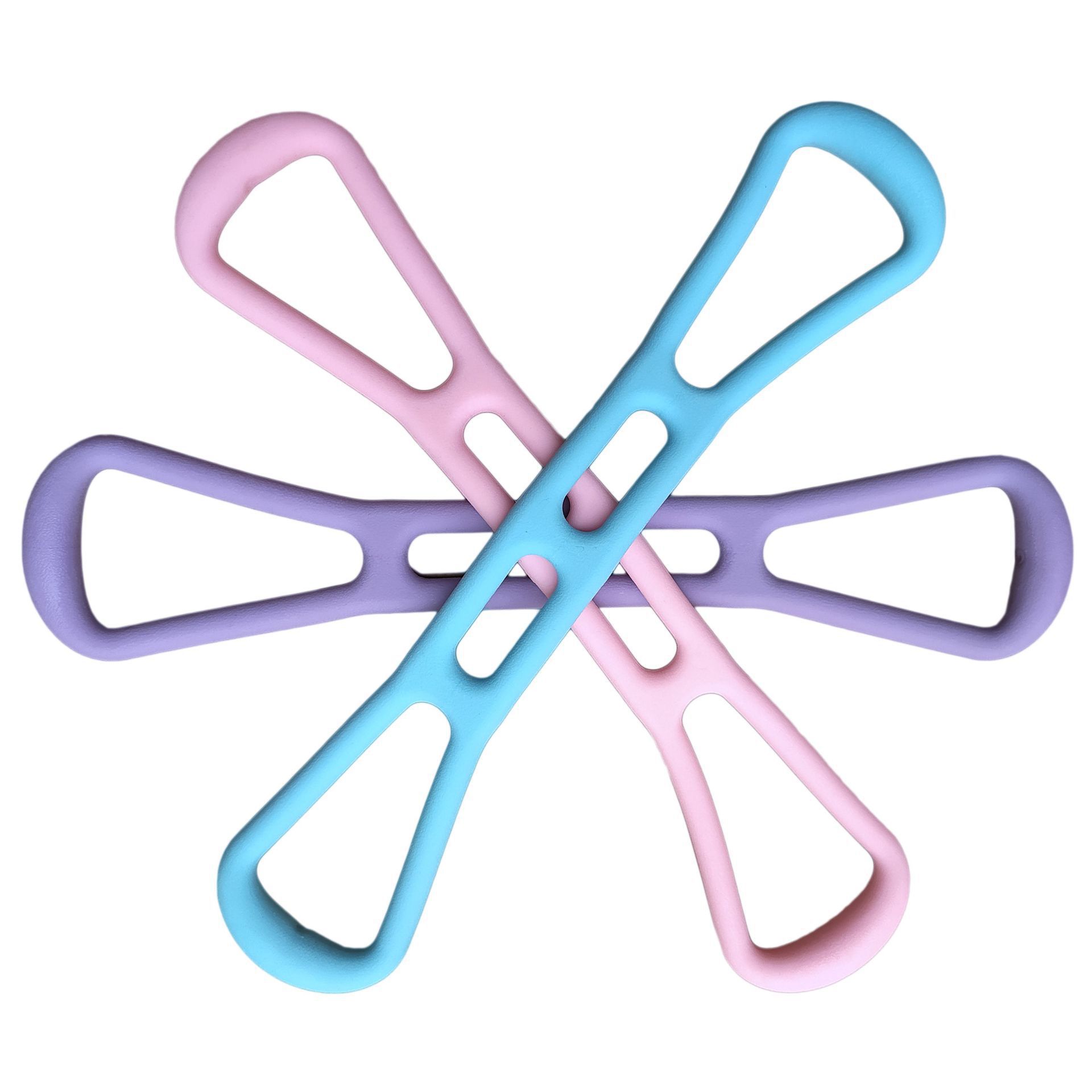 [Pequeña venta al por mayor] alta elástica TPR Dispositivo de tensión de ocho palabras hombro abierto belleza espalda cuerda de tensión de 8 palabras yoga fitness conformación