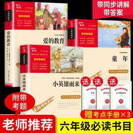 童年爱的教育小英雄雨来管桦正版原著完整版六年级上册读课外书