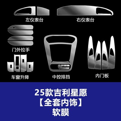 Xingyue Explore+Navigation Center Console – Car interior film - 25-26-geely-star-wish-full-set-of-interior-film-set-tpu-soft-film