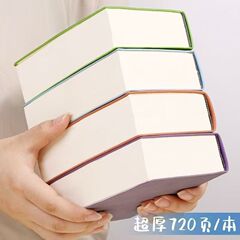 新型a6は小さい緑の本の厚い本の空白の手帳を持っています。