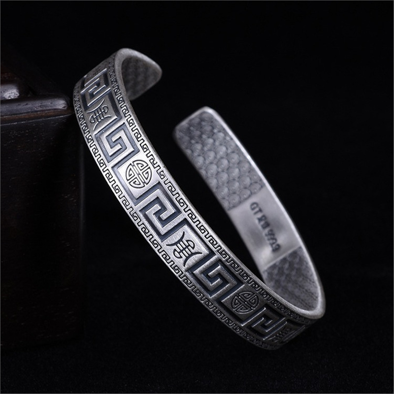 Golden retro silver bracelet