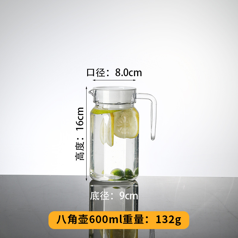 Olla de amarre acrílica, PC resistente a altas temperaturas, tetera fría, tetera gruesa, tetera fría especial para hotel, olla de jugo, almacenamiento de agua en el hogar image 12