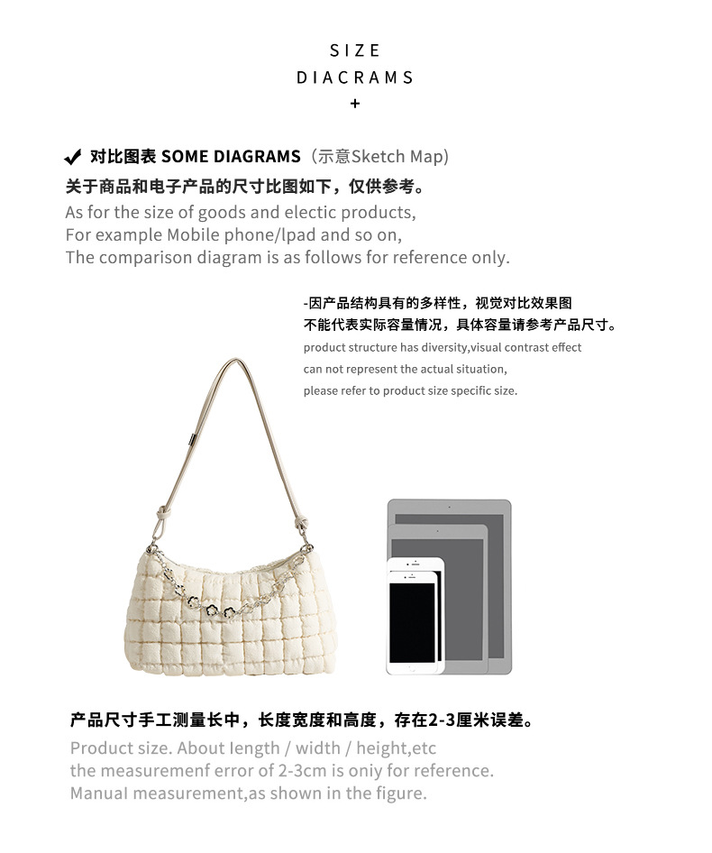 Simple Fold Cloud Underarm New Casual Solid Color Single Shoulder Handbag display picture 2