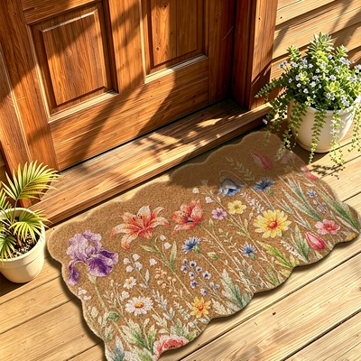 for entryway, dirt-scraping mat – Avtomobil döşəmə paspasları - wave-flower-3-4060cm