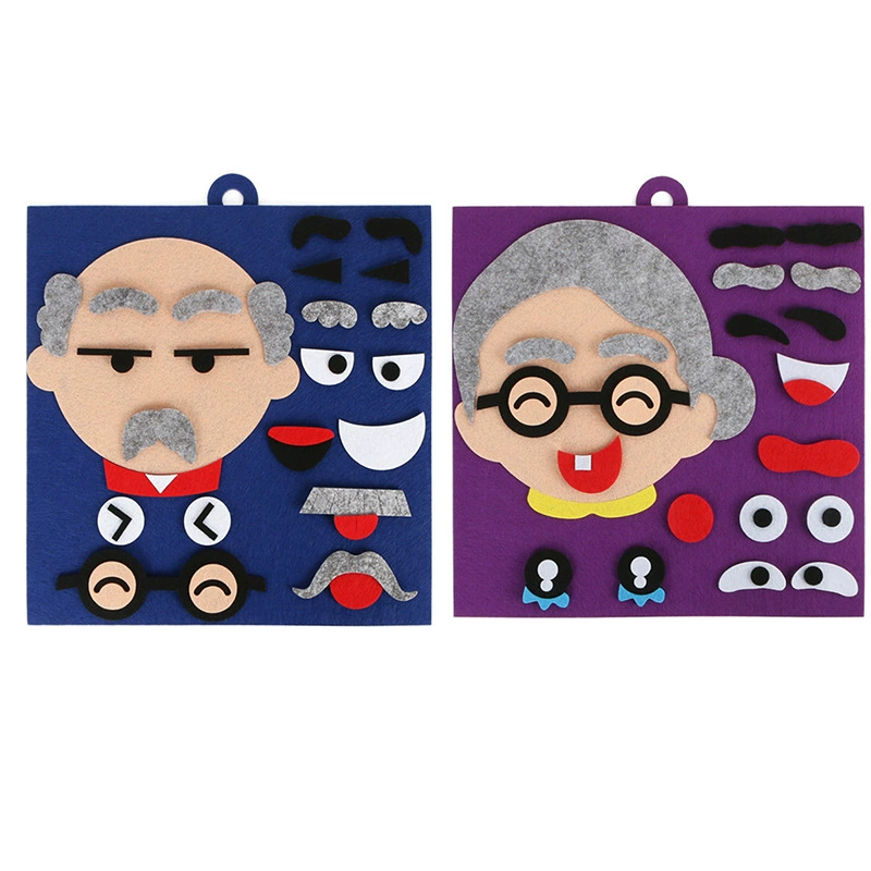 Детский игровой уголок stickers с лицами для изменения выражения лица, учебные принадлежности, материал для одежды