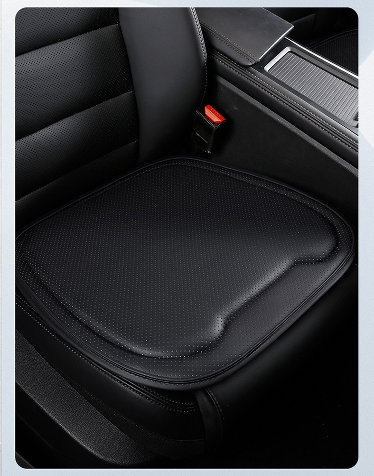 Universal Seat Cushion Arrow Without Backrest for Car Main Driver, All-Season Front Driver's Seat Full-Cover Seat Cushion Leather Seat Cover