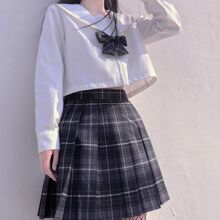 正版烟灰jk格裙基础款关西襟白无本水手服制服夏服学院风全套校服