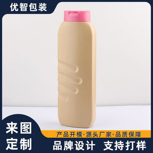 Processing and Customization of Large-Capacity 1000ml Flip-Top Shampoo Bottle Packaging Material Extruded Shampoo Bottle with Finger Groove Pe Empty Bottle